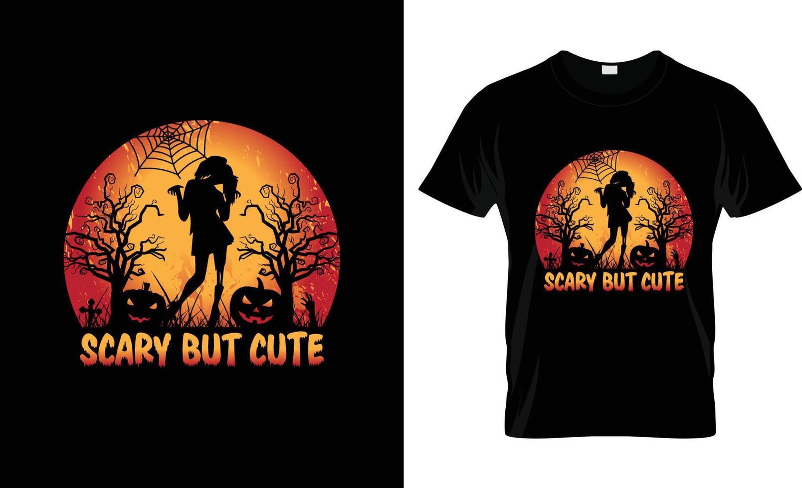 conception de t-shirt d'halloween, slogan de t-shirt d'halloween et conception de vêtements, typographie d'halloween, image vectorielle d'halloween, illustration d'halloween vecteur