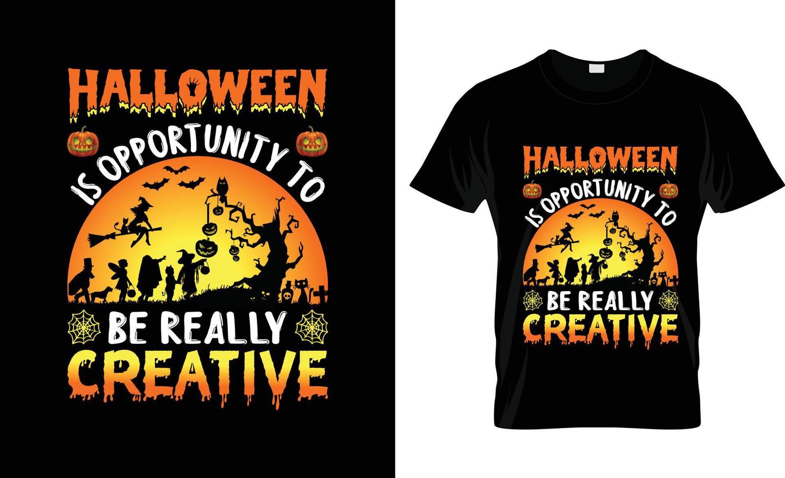 conception de t-shirt d'halloween, slogan de t-shirt d'halloween et conception de vêtements, typographie d'halloween, image vectorielle d'halloween, illustration d'halloween vecteur
