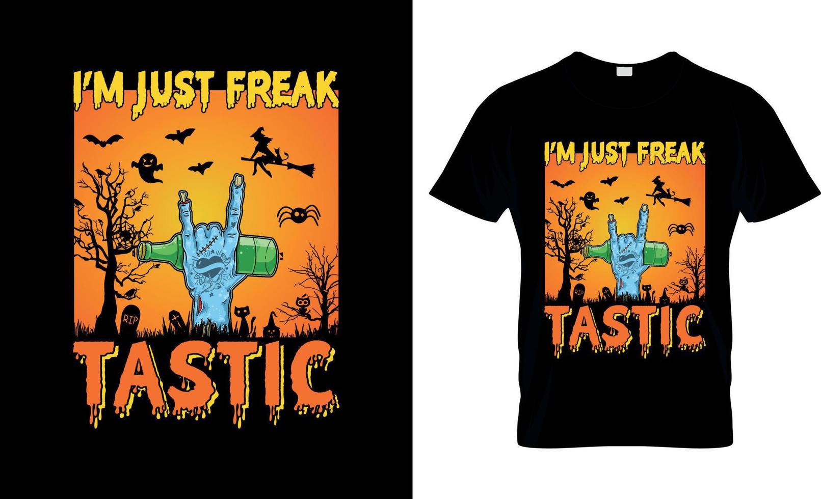 conception de t-shirt d'halloween, slogan de t-shirt d'halloween et conception de vêtements, typographie d'halloween, image vectorielle d'halloween, illustration d'halloween vecteur