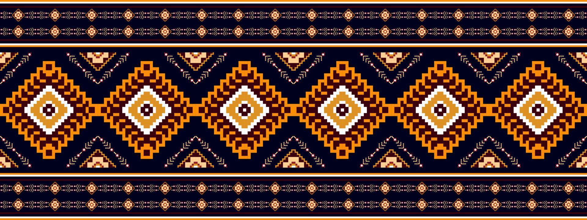 ikat motif folklorique polonais hongrois ethnique. tapis en tissu aztèque boho mandalas textile décor papier peint. motif indigène tribal fleur broderie traditionnelle vecteur illustré