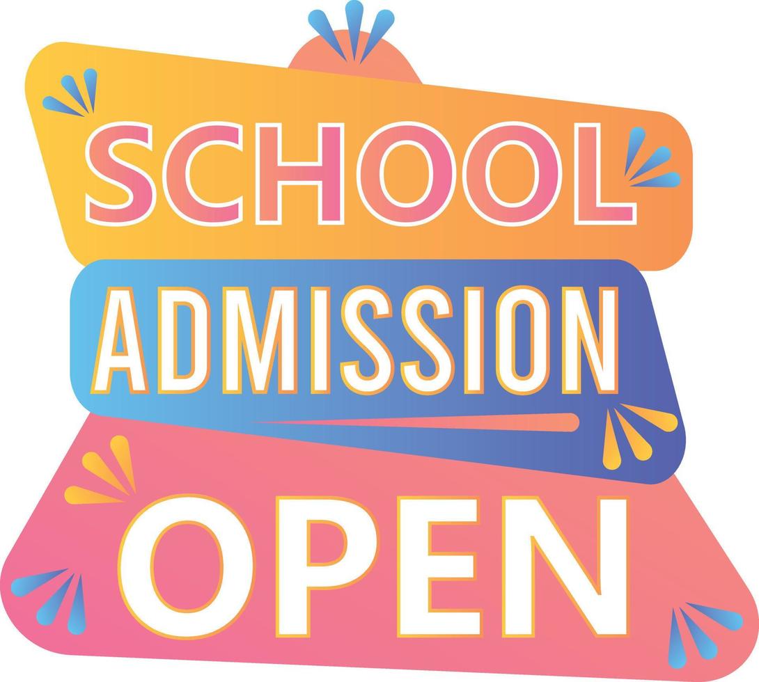 cool gradient school admission open now banner design free png vecteur gratuit