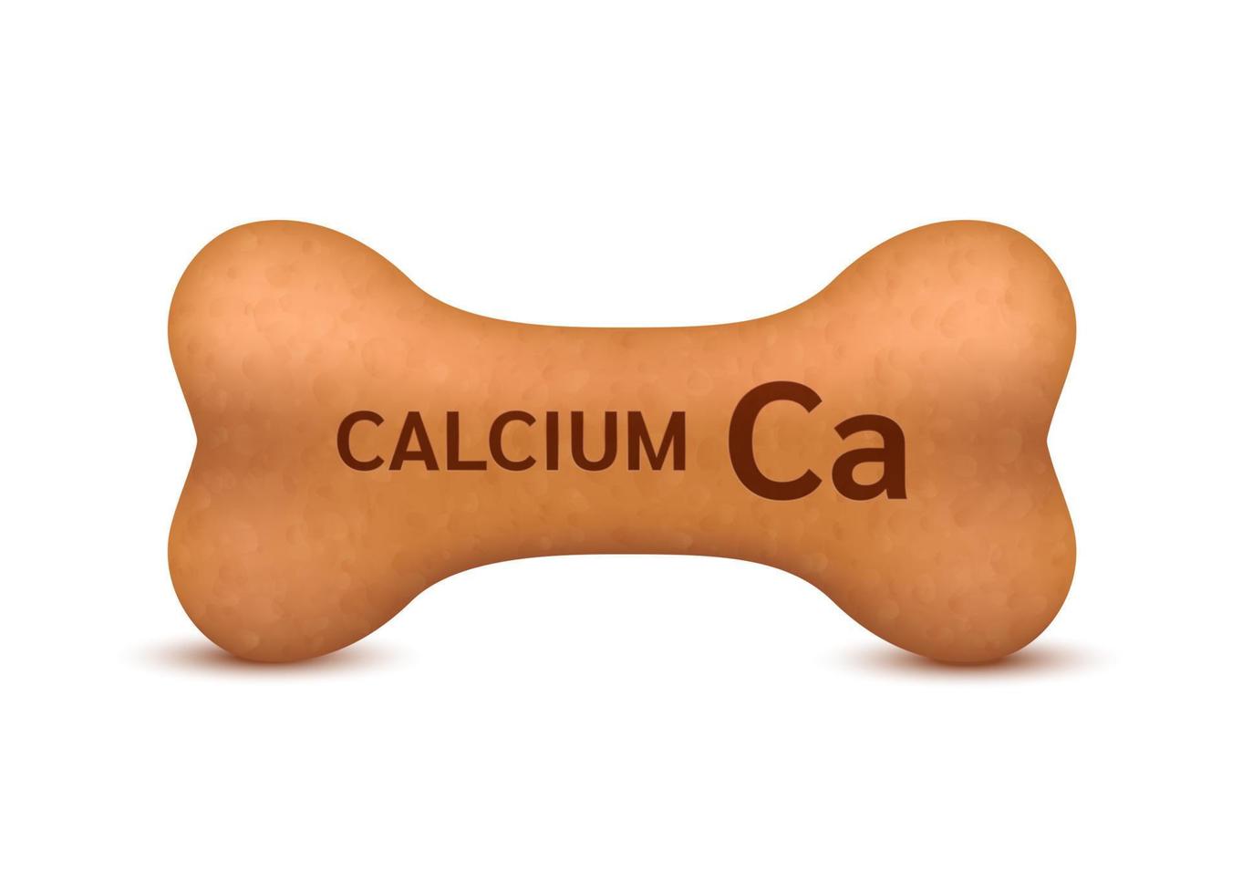 croquettes en forme d'os pour chats et chiens contenant du calcium complément alimentaire os arthrite canine arthrose. sur un vecteur de fond blanc 3d. peut utiliser pour la publicité des aliments pour animaux de compagnie.