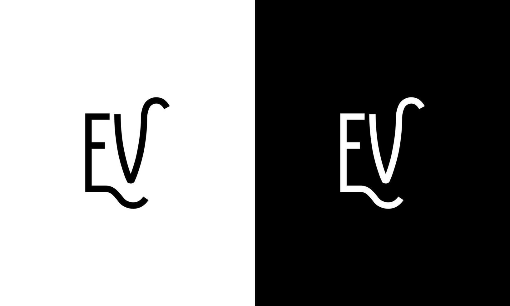 modèle gratuit de logo vectoriel lettre ev vecteur gratuit