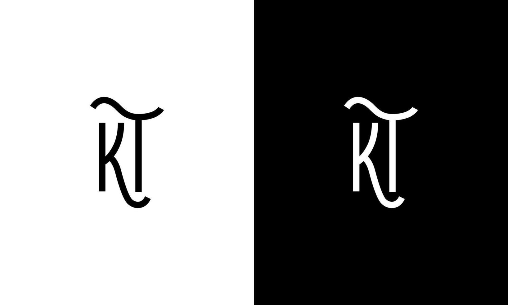 modèle gratuit de logo vectoriel lettre kt vecteur gratuit