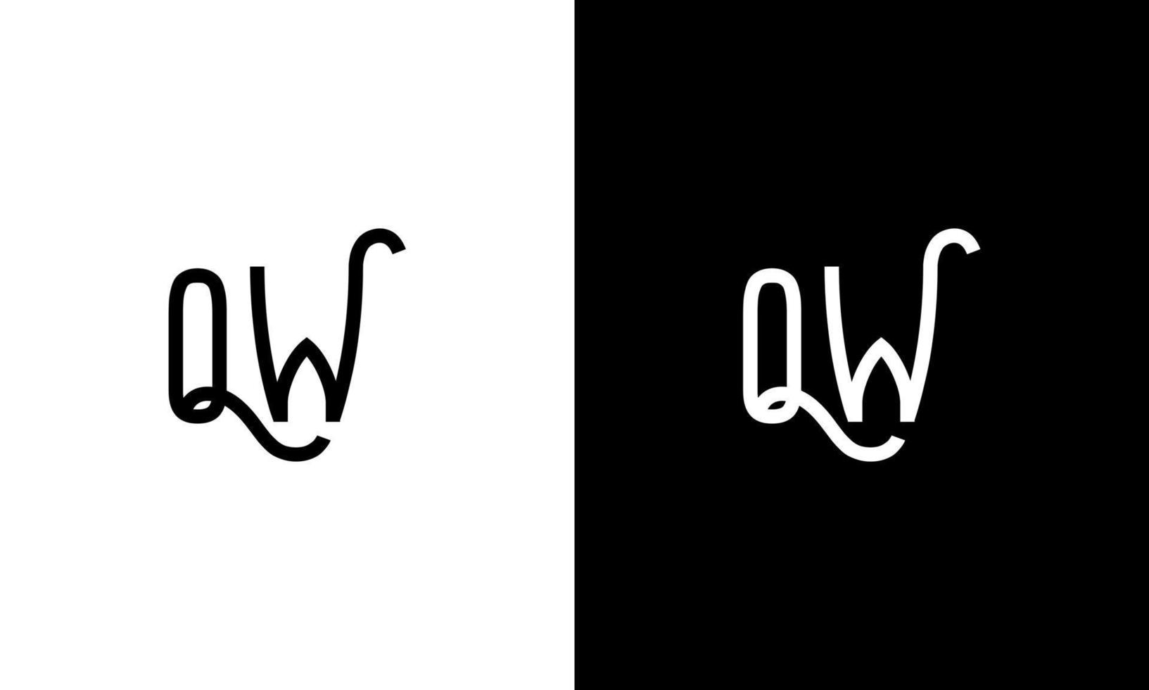modèle gratuit de logo vectoriel lettre qw vecteur gratuit