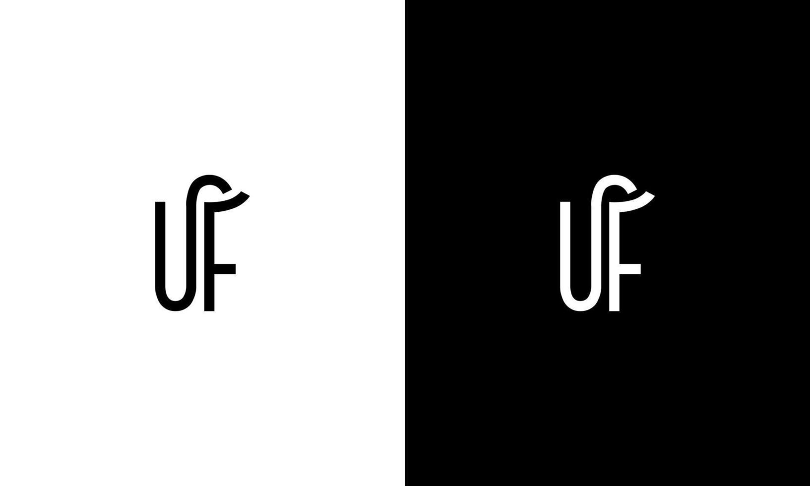 lettre uf vector logo modèle gratuit vecteur gratuit