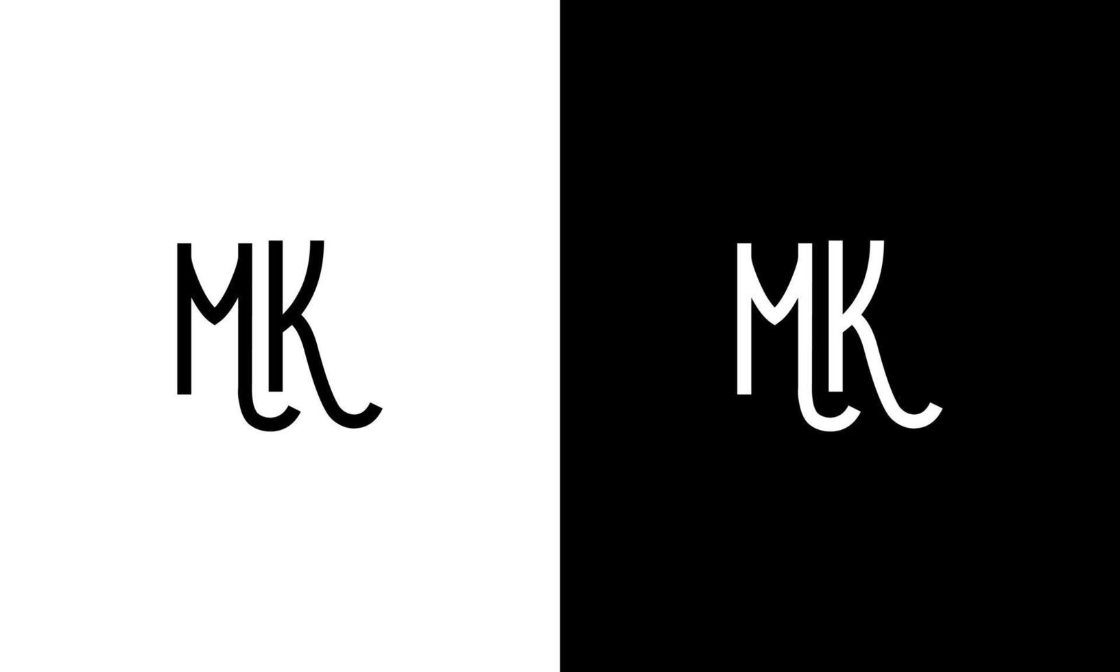 modèle gratuit de logo vectoriel lettre mk vecteur gratuit
