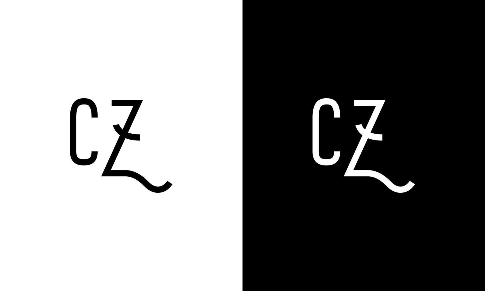 lettre cz vector logo modèle gratuit vecteur gratuit