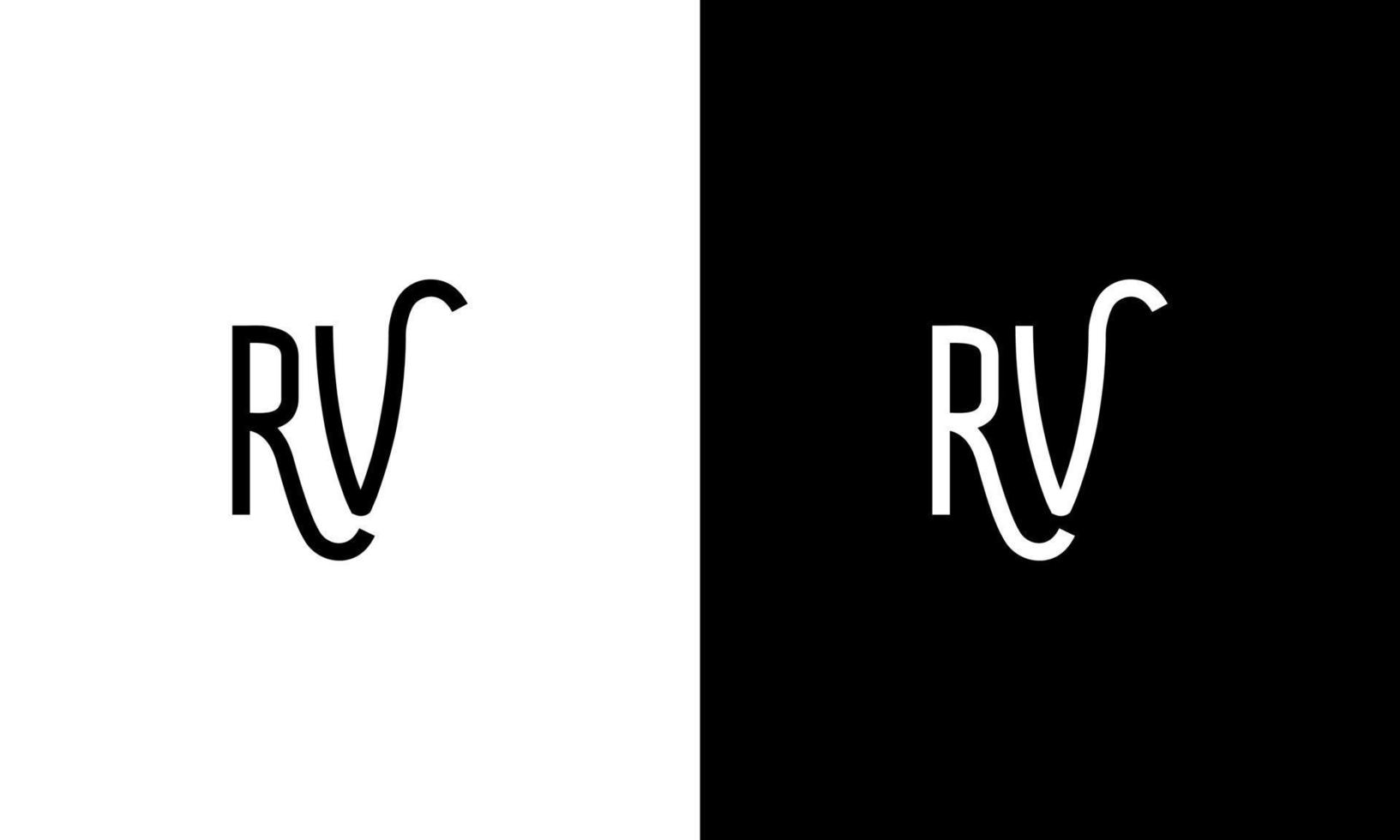 modèle gratuit de logo vectoriel lettre rv vecteur gratuit