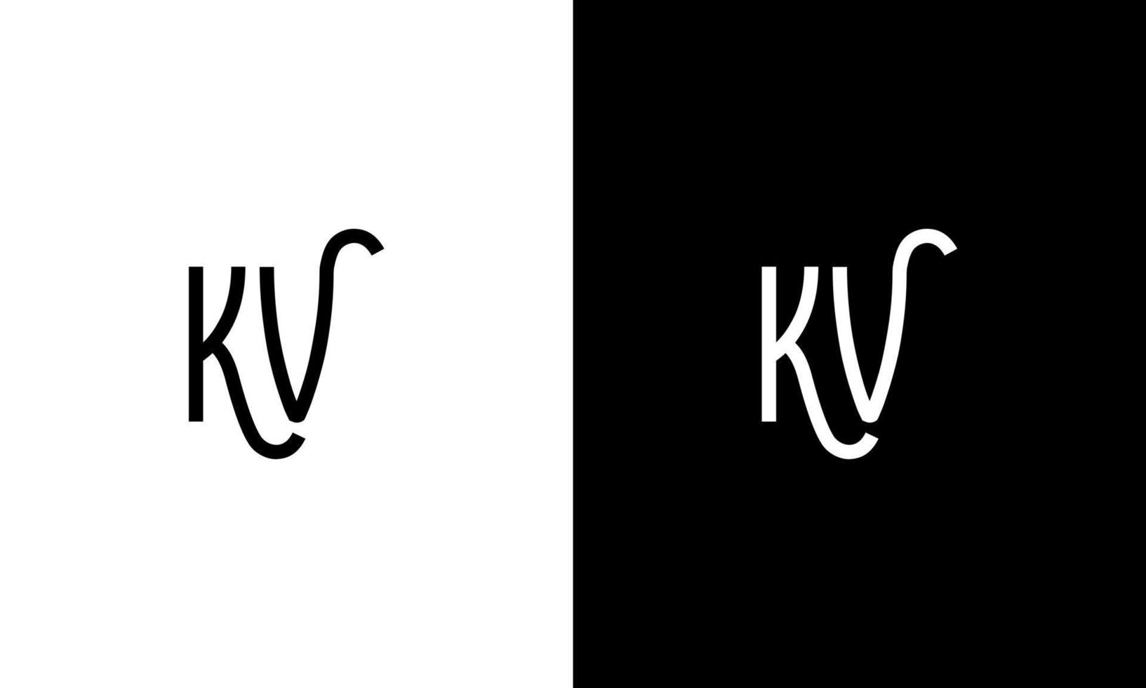 lettre kv logo vectoriel modèle gratuit vecteur gratuit