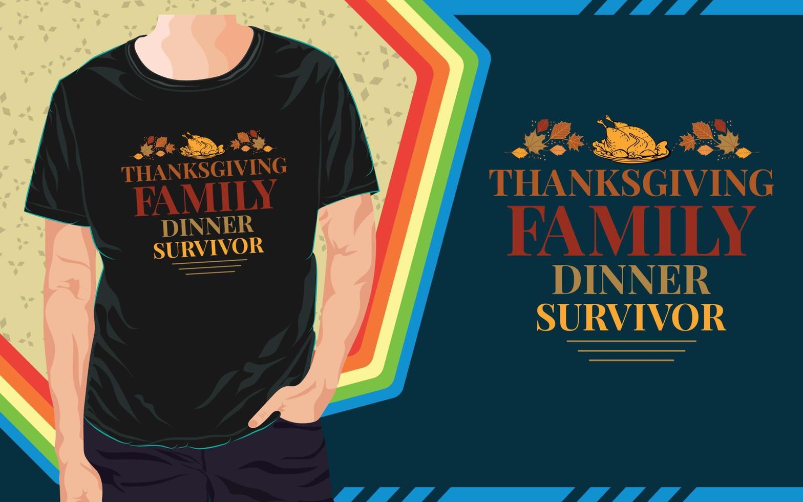 conception de t-shirt de thanksgiving, t-shirt de typographie vecteur