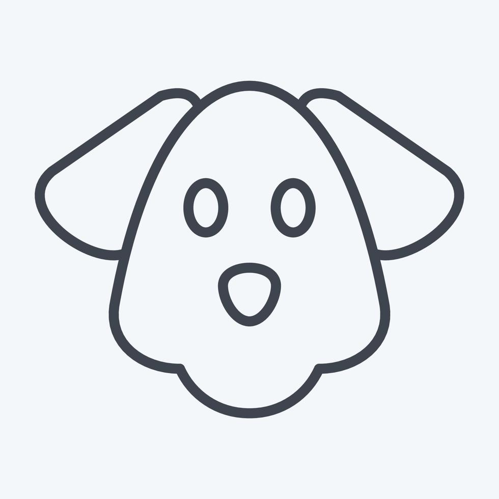 icône chien. lié au symbole de tête d'animal. style de ligne. conception simple modifiable. simple illustration. mignonne. éducation vecteur