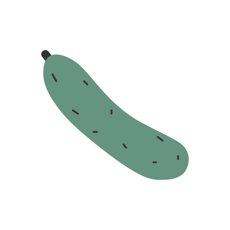 concombre de griffonnage. clipart vectoriel de cornichon. légume.