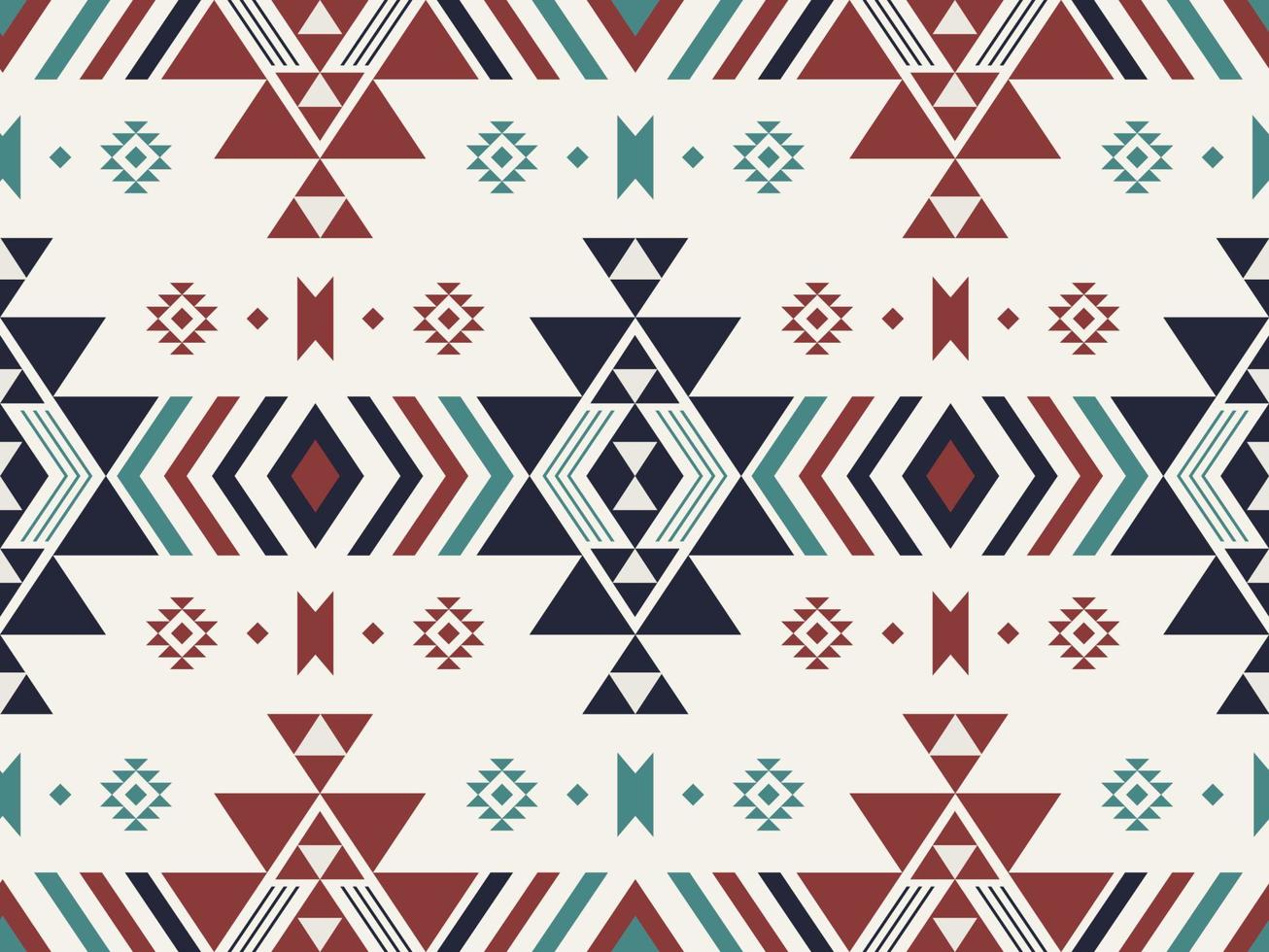 motif géométrique ethnique. forme géométrique aztèque du sud-ouest arrière-plan coloré sans couture. utiliser pour le tissu, le textile, les éléments de décoration intérieure ethnique, le rembourrage, l'emballage. vecteur