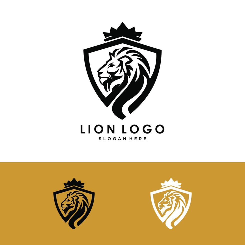 logo tête de lion vecteur