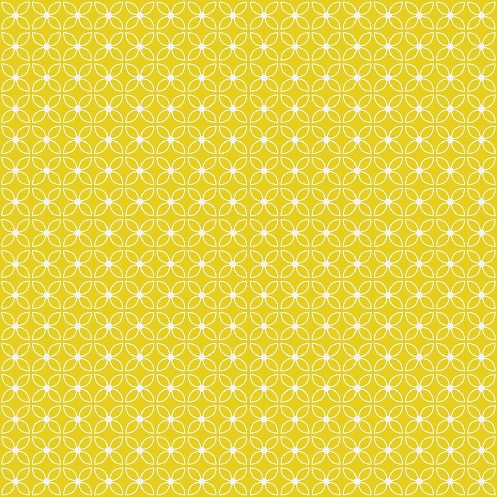 motif sans soudure géométrique floral jaune et blanc vecteur