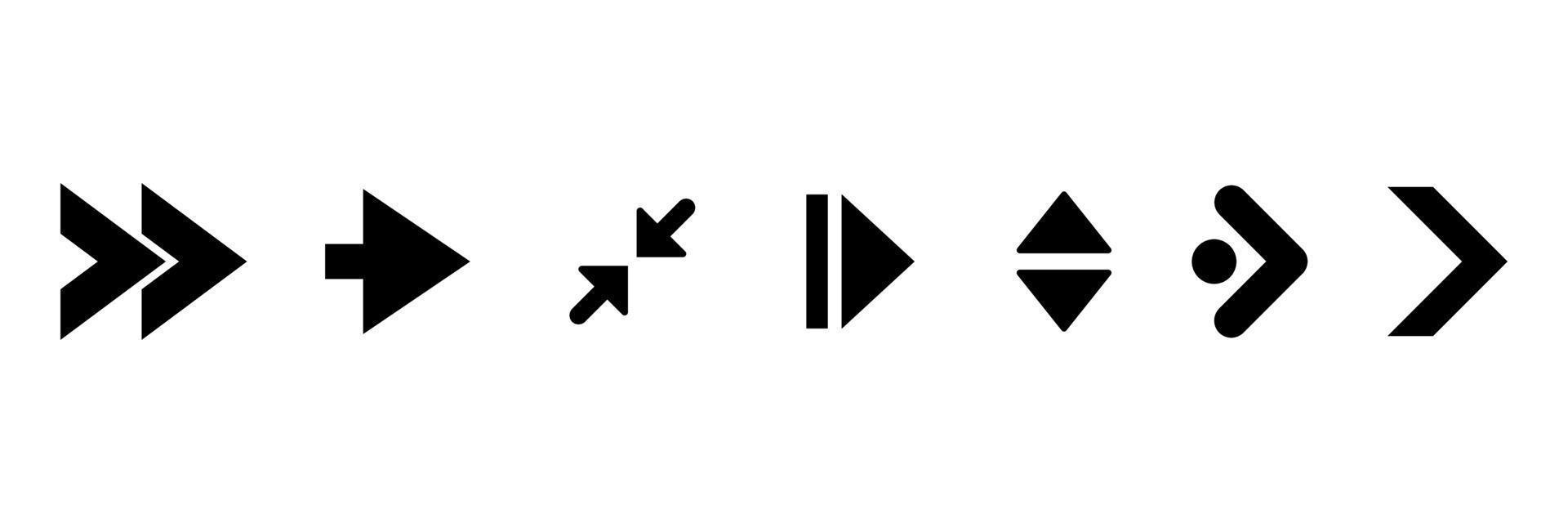 collection de directions de flèches avec différentes formes vecteur