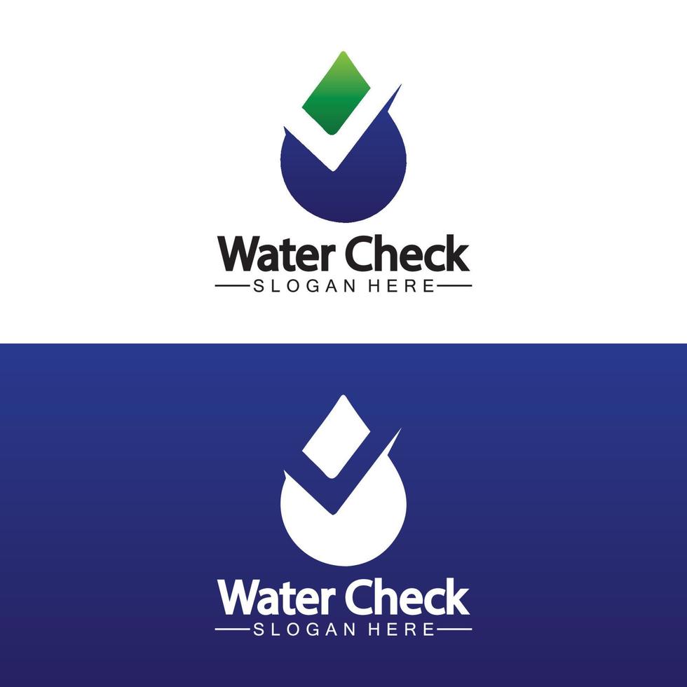 goutte d'eau vérifier logo vecteur icône illustration