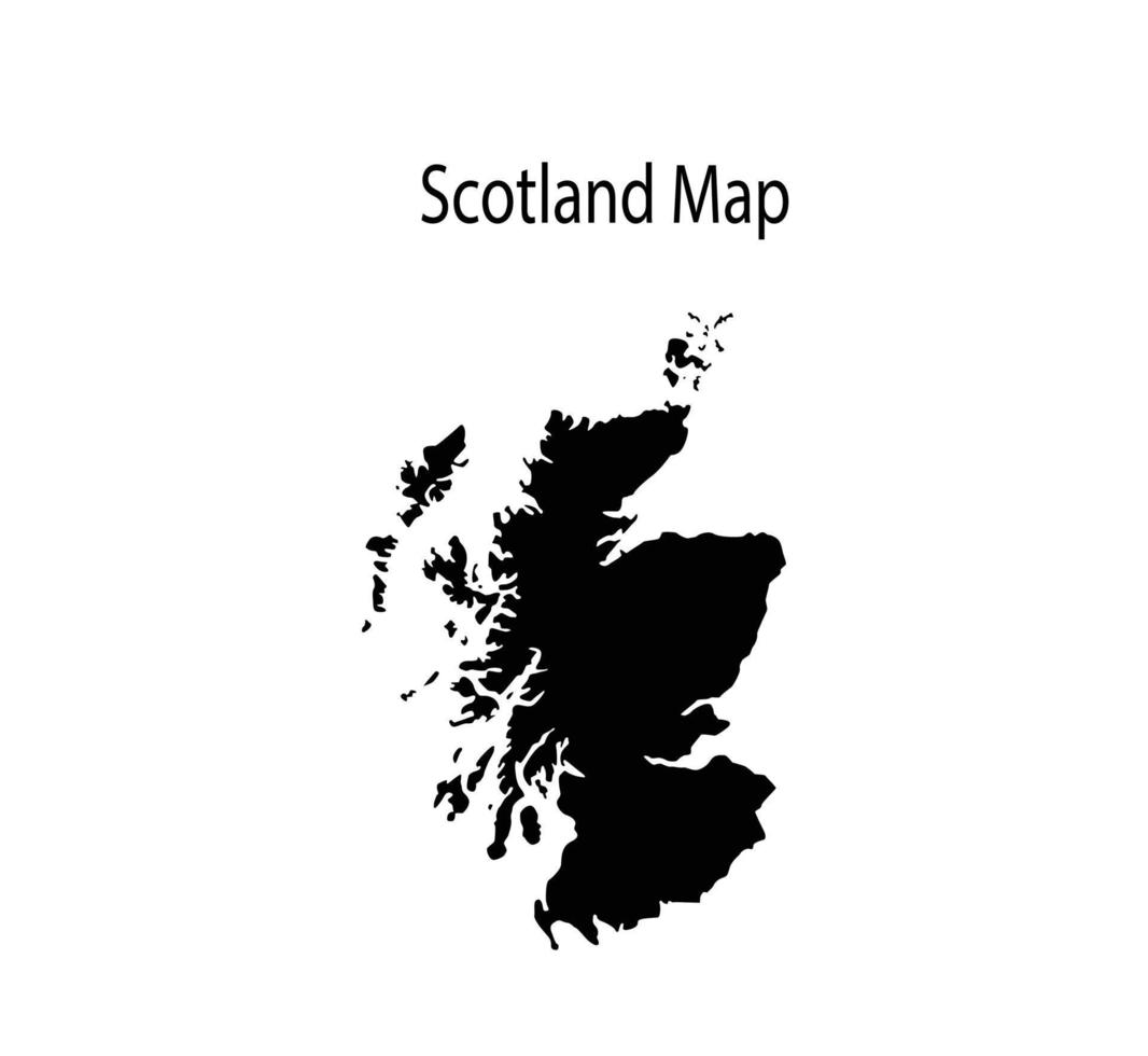 ecosse, carte, silhouette, vecteur, illustration, dans, fond blanc vecteur