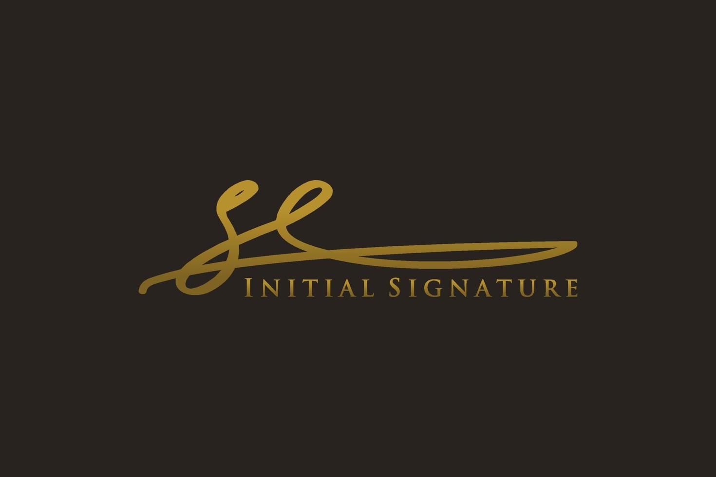 modèle de logo de signature de lettre se initiale logo de conception élégante. illustration vectorielle de calligraphie dessinée à la main. vecteur