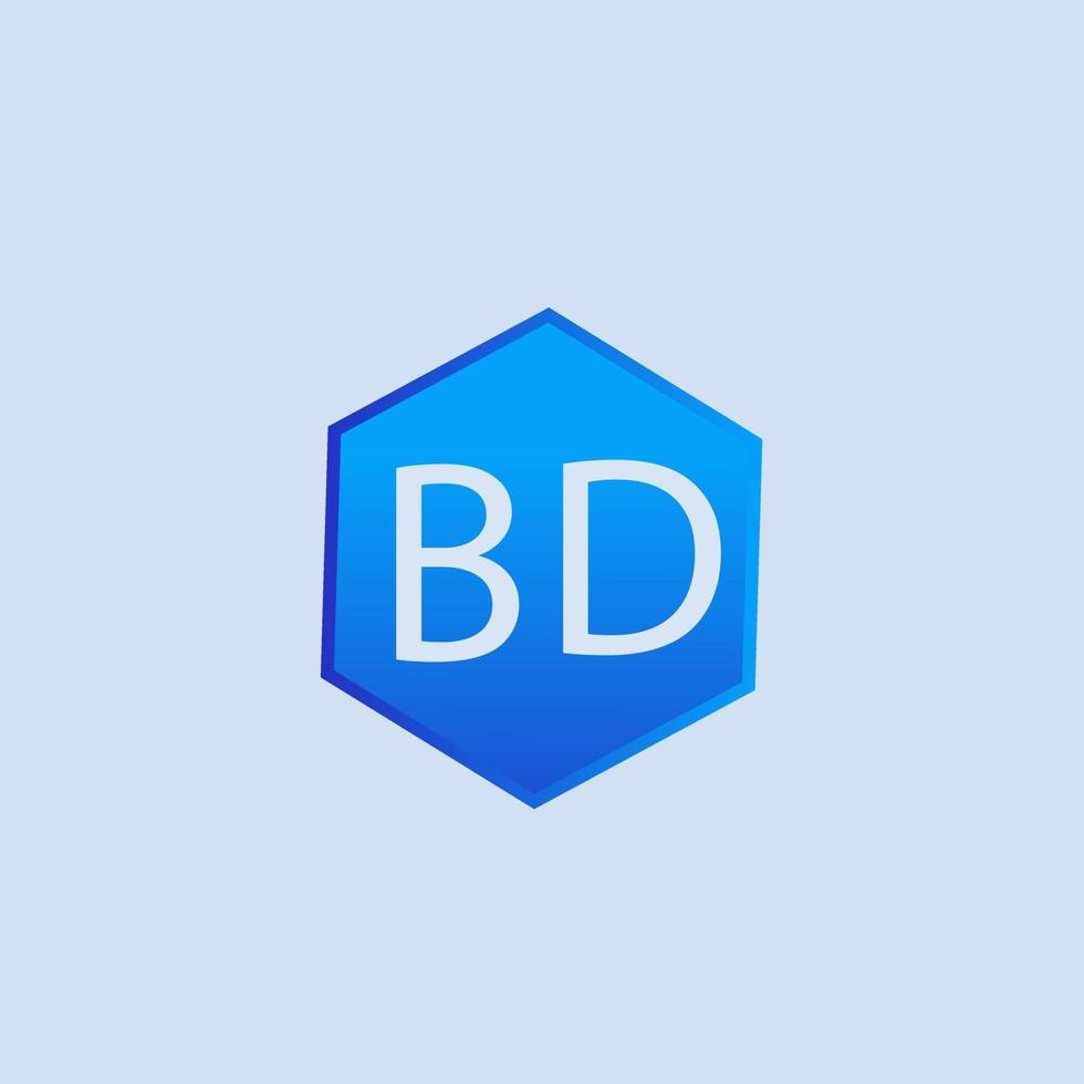 création de logo bleu bd pour entreprise vecteur