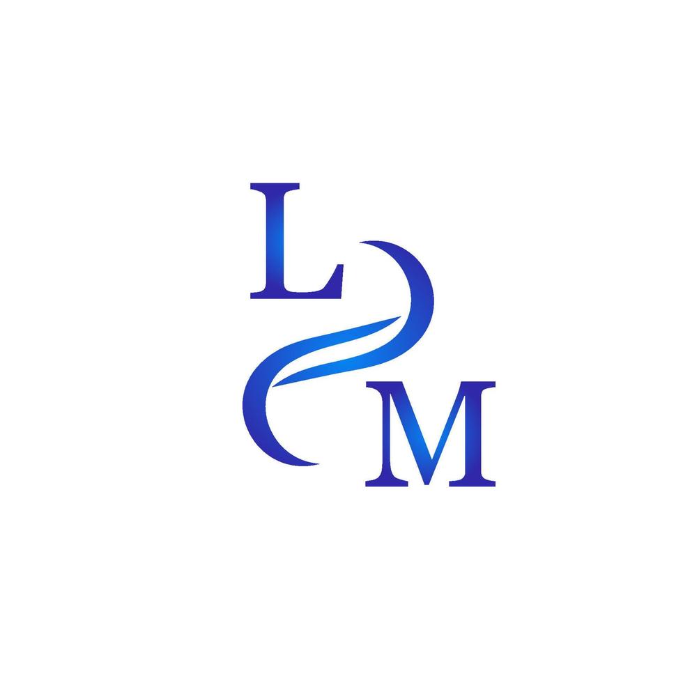 création de logo bleu lm pour votre entreprise vecteur