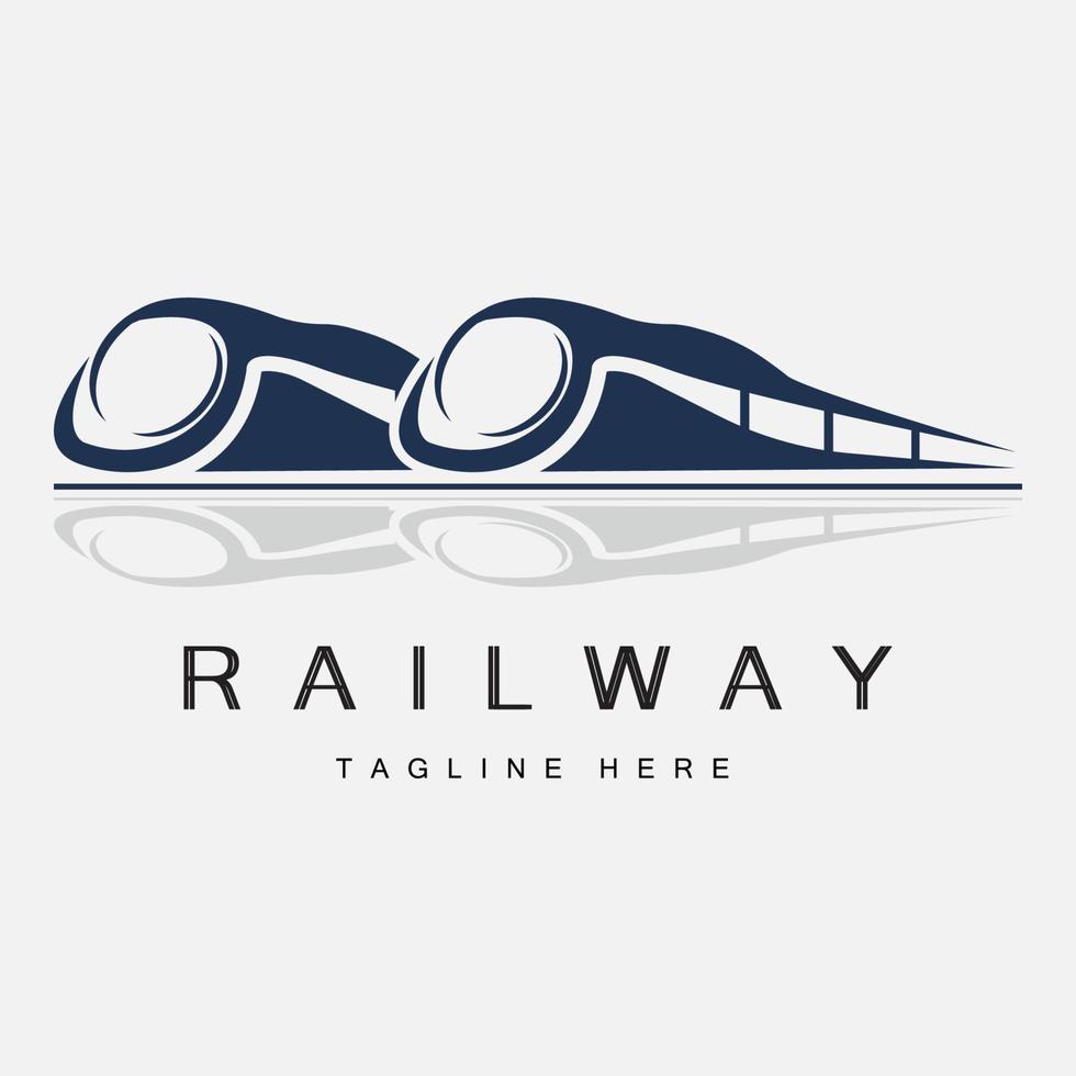 création de logo de train. vecteur de voie ferrée rapide, illustration de véhicule de transport rapide
