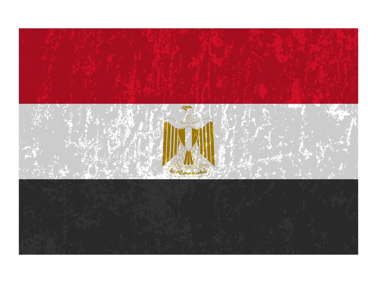 drapeau égyptien, couleurs officielles et proportion. illustration vectorielle. vecteur