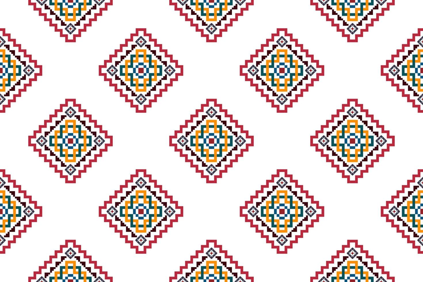 conception de décoration de modèle ethnique sans couture ikat. tapis en tissu aztèque boho mandalas textile décor papier peint. motif indigène tribal fleur broderie traditionnelle décorative vecteur illustré arrière-plan