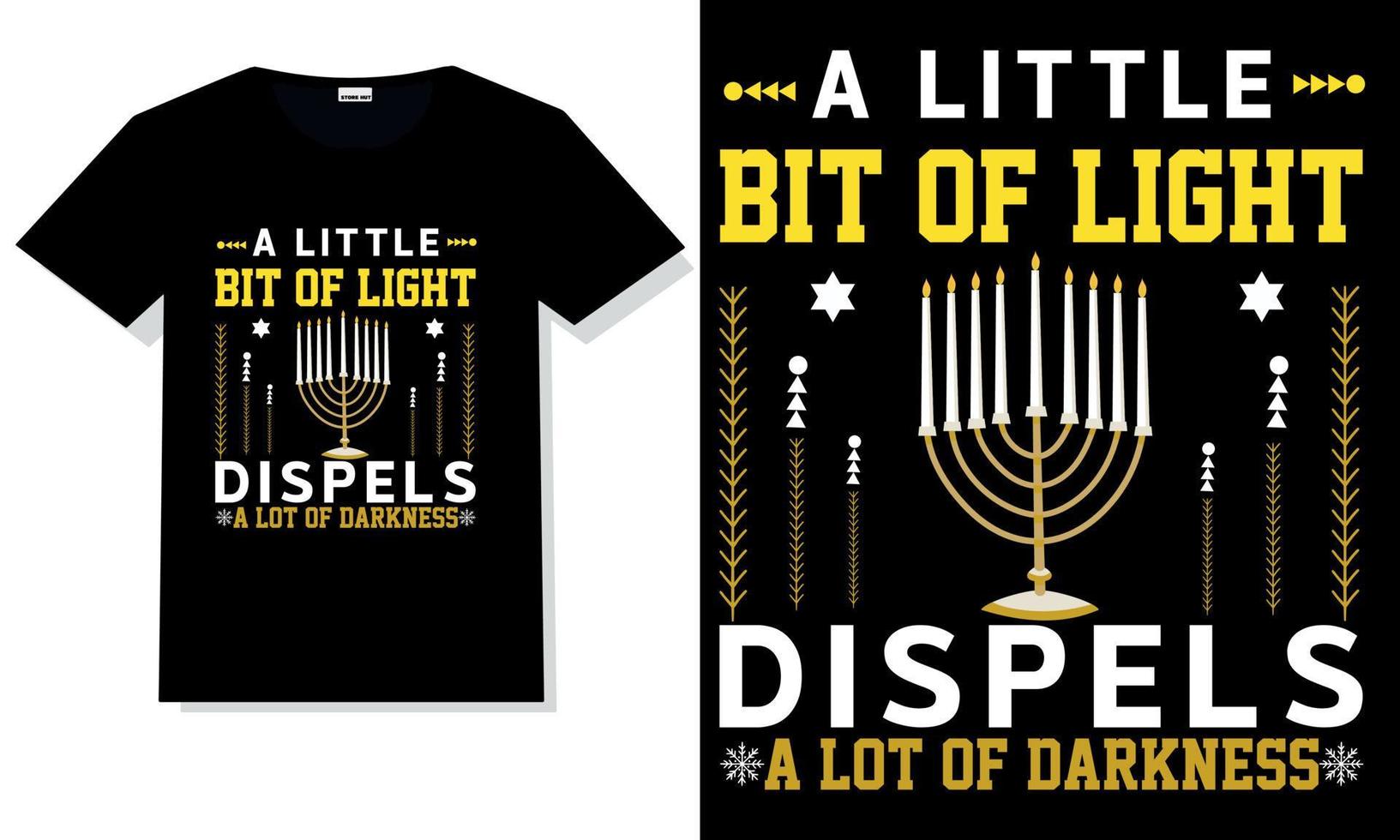 vecteur de t-shirt de hanukkah. hanukkah lettrage à la main