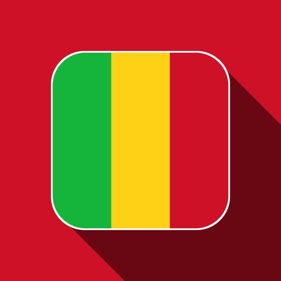drapeau malien, couleurs officielles. illustration vectorielle. vecteur