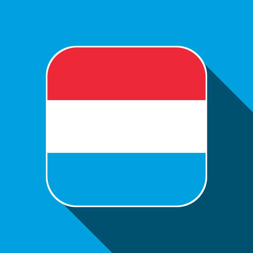 drapeau luxembourgeois, couleurs officielles. illustration vectorielle. vecteur