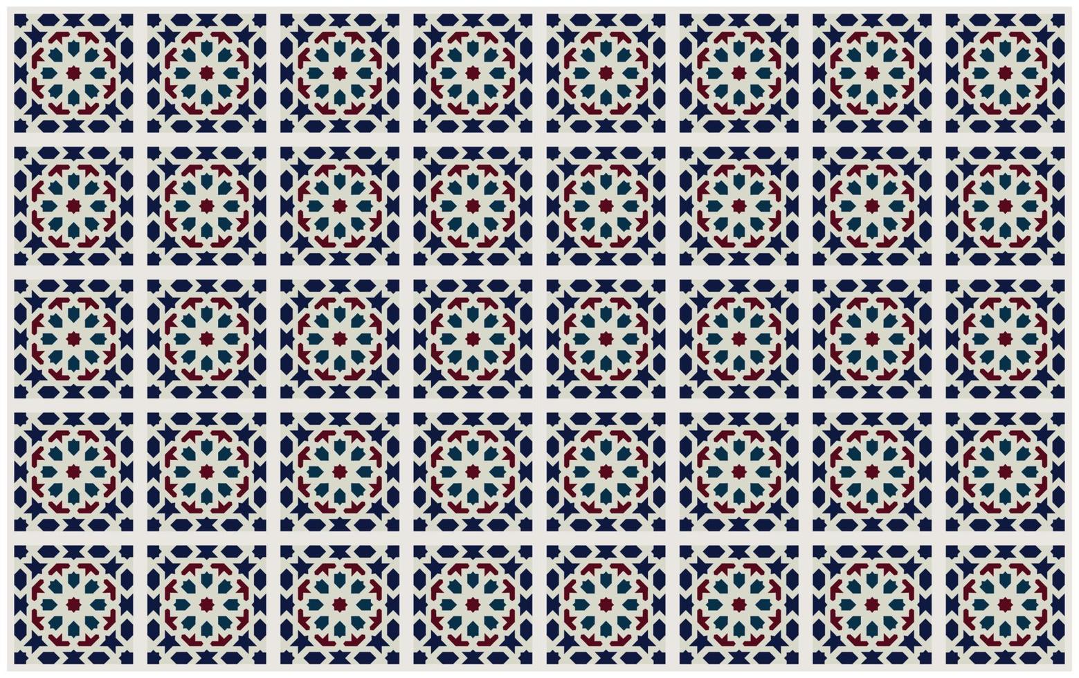 tuile marocaine colorée isométrique, fond de motif sans couture en mosaïque. vecteur