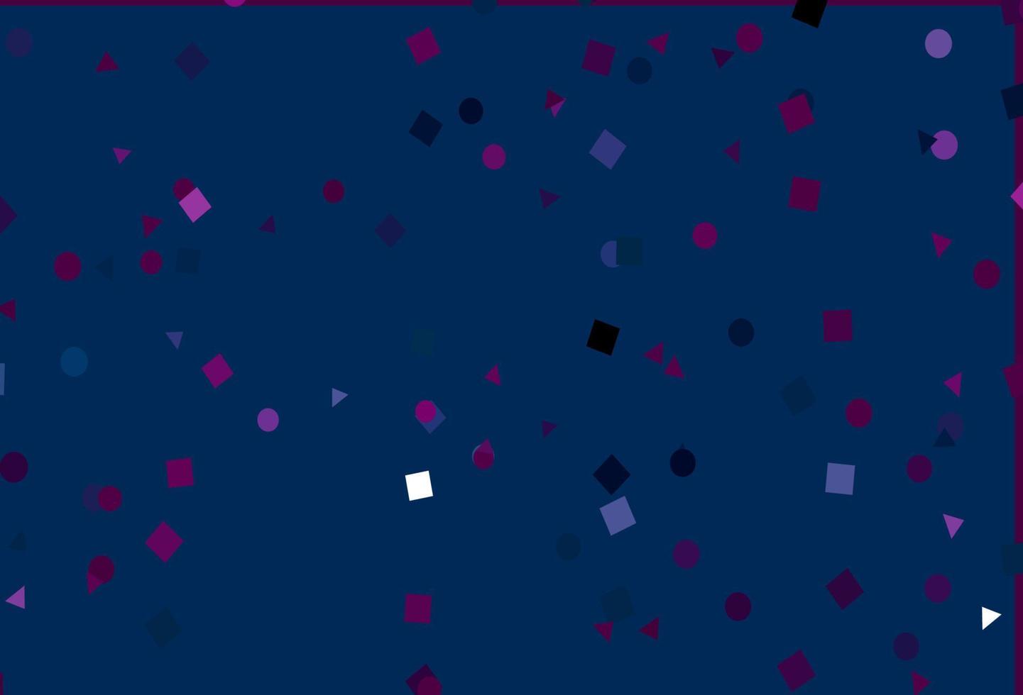 couverture vectorielle rose clair, bleue dans un style polygonal avec des cercles. vecteur