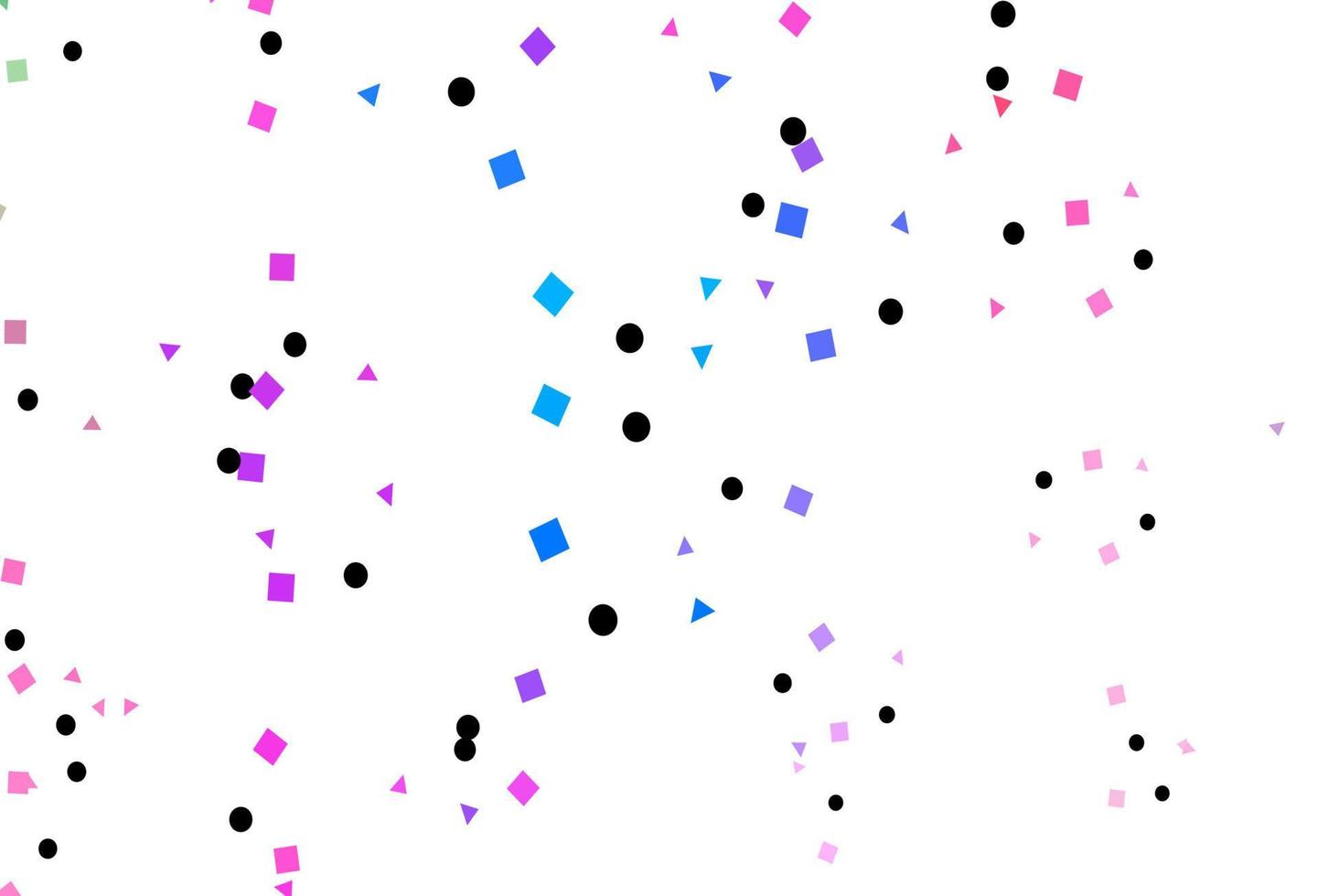 modèle vectoriel rose clair, bleu avec cristaux, cercles, carrés.
