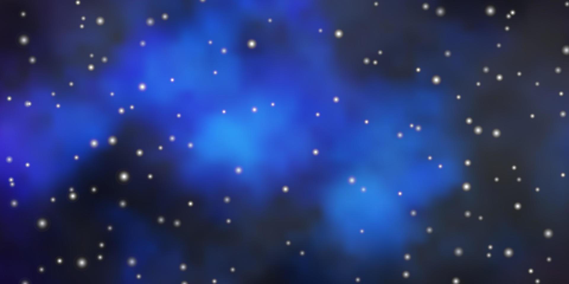 fond de vecteur bleu foncé avec des étoiles colorées.