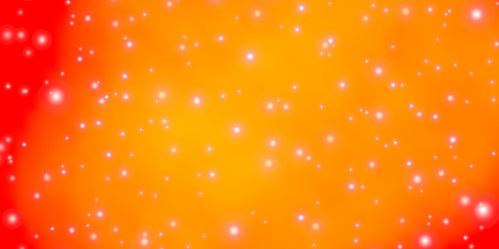 texture de vecteur orange clair avec de belles étoiles.