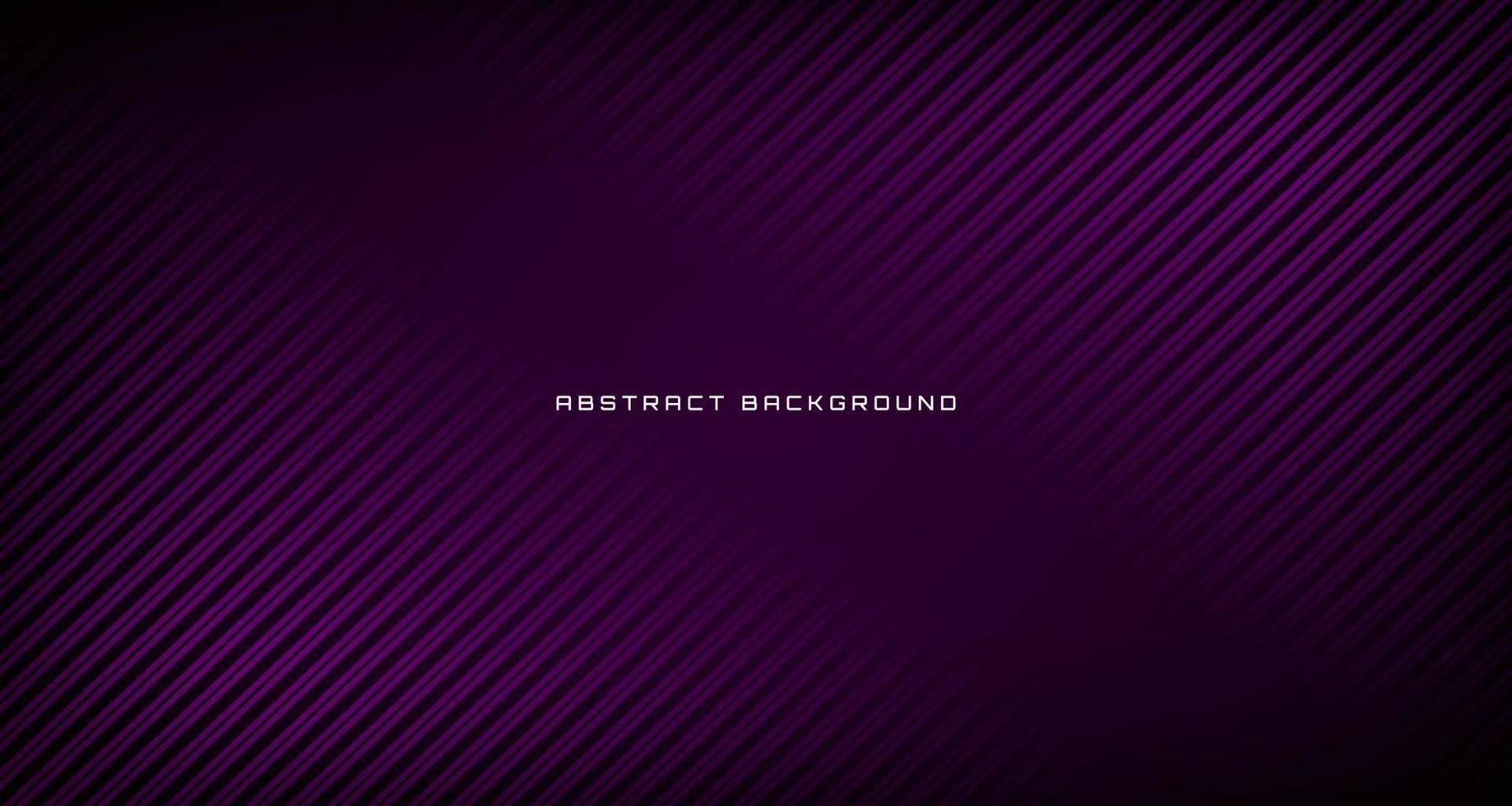 abstrait de lignes violettes sur un espace sombre avec une décoration à effet de rayures droites. élément de conception graphique minimaliste futur style techno pour bannière, dépliant, couverture de brochure, carte ou page de destination vecteur