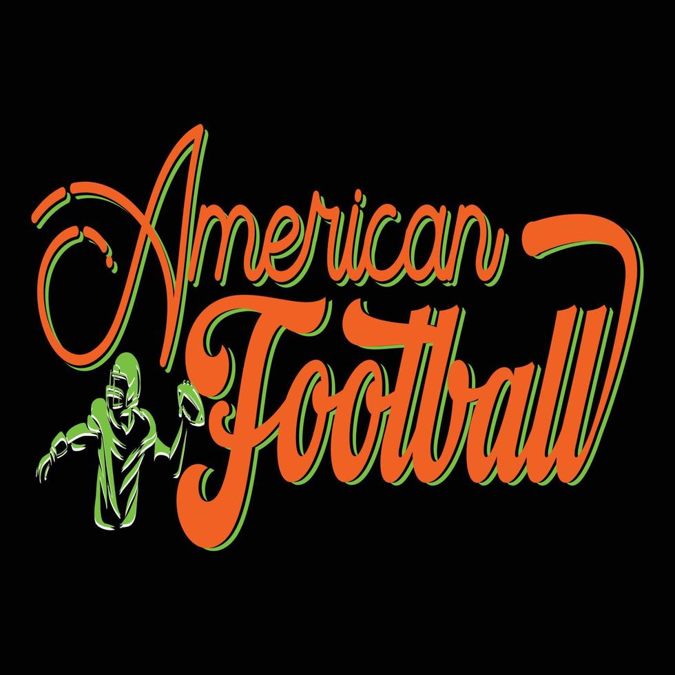 football américain. peut être utilisé pour les ensembles de logos de football, la conception de t-shirts athlétiques, la typographie sportive, les vêtements de sport, les vecteurs de t-shirts, les cartes de vœux, les messages et les tasses vecteur