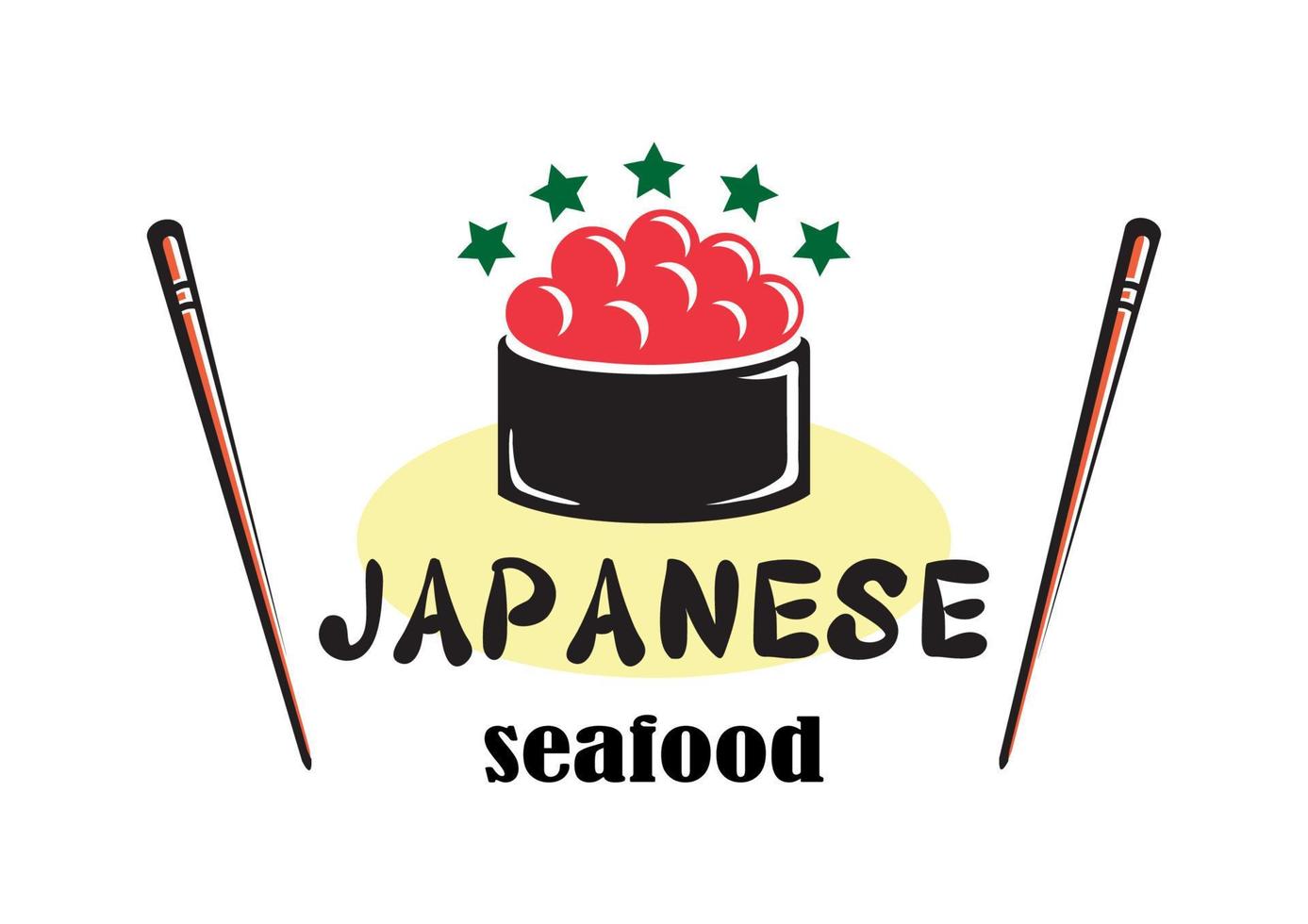 icône de fruits de mer japonais vecteur