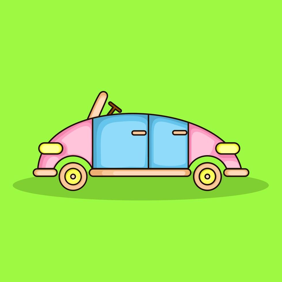 illustration d'icône de vecteur de dessin animé de voiture. concept d'icône d'objet de transport