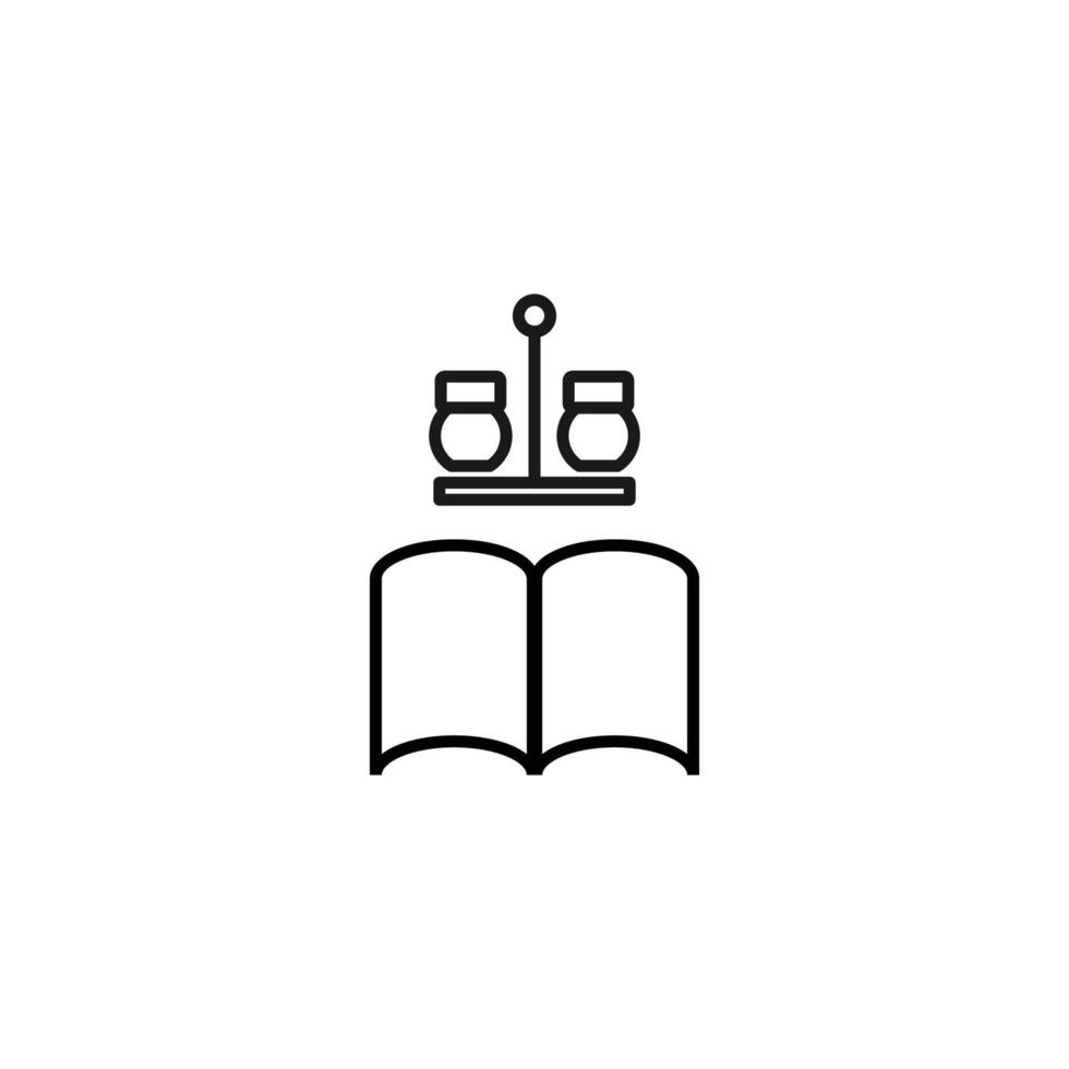 livres, fiction et concept de lecture. signe vectoriel dessiné dans un style plat moderne. pictogramme de haute qualité adapté à la publicité, aux sites Web, aux magasins Internet, etc. icône de ligne de sel et de poivre sur le livre