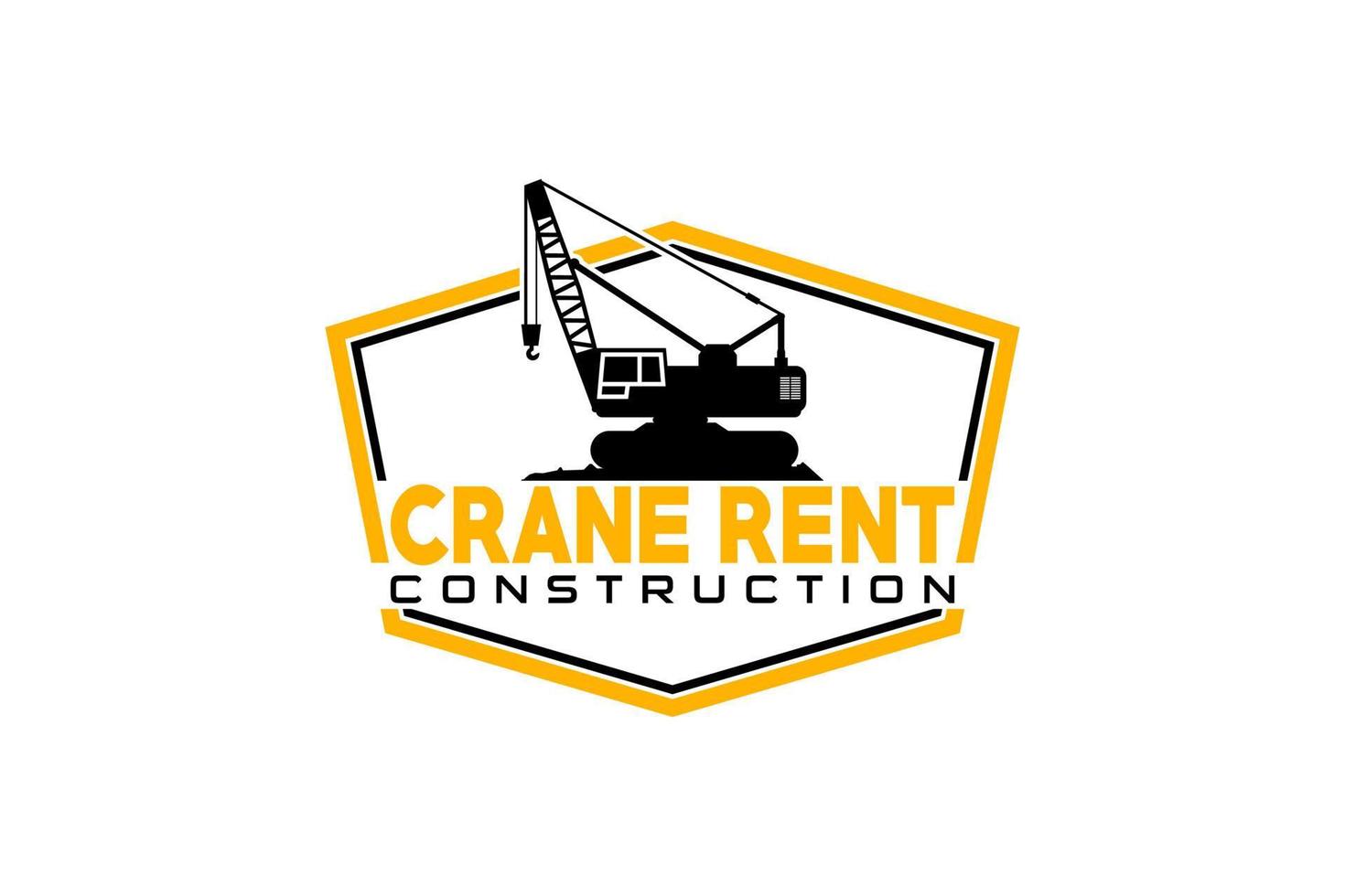 vecteur de modèle de logo de grue. vecteur de logo d'équipement lourd pour entreprise de construction. illustration de grue créative pour le modèle de logo.