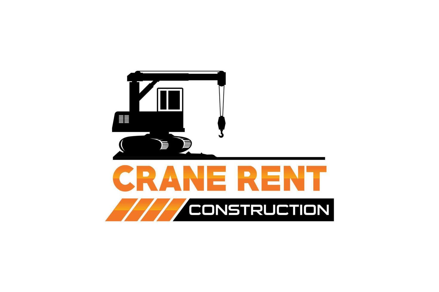 vecteur de modèle de logo de grue. vecteur de logo d'équipement lourd pour entreprise de construction. illustration de grue créative pour le modèle de logo.