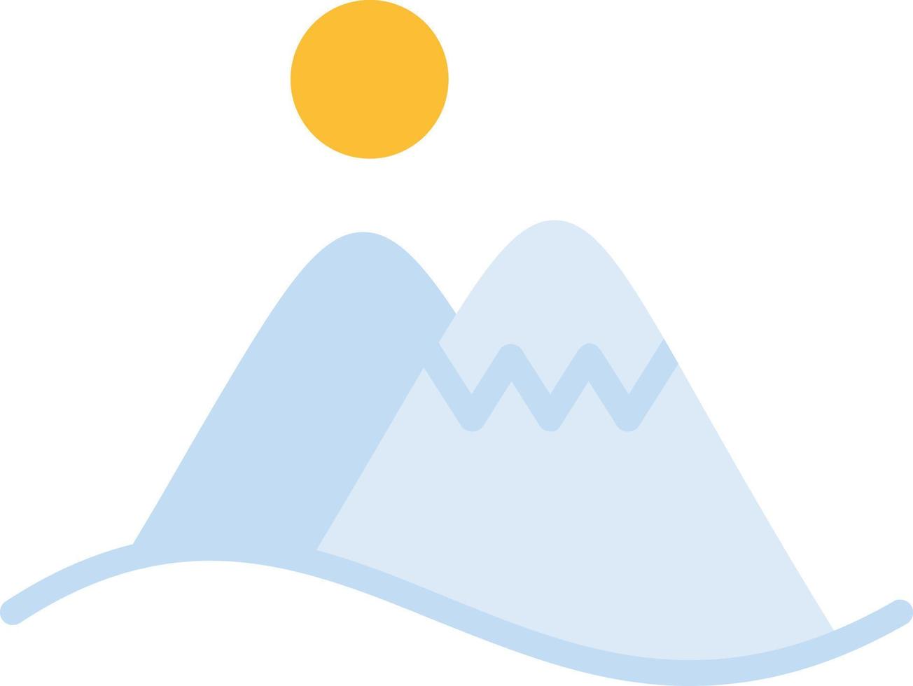 icône plate de montagne vecteur