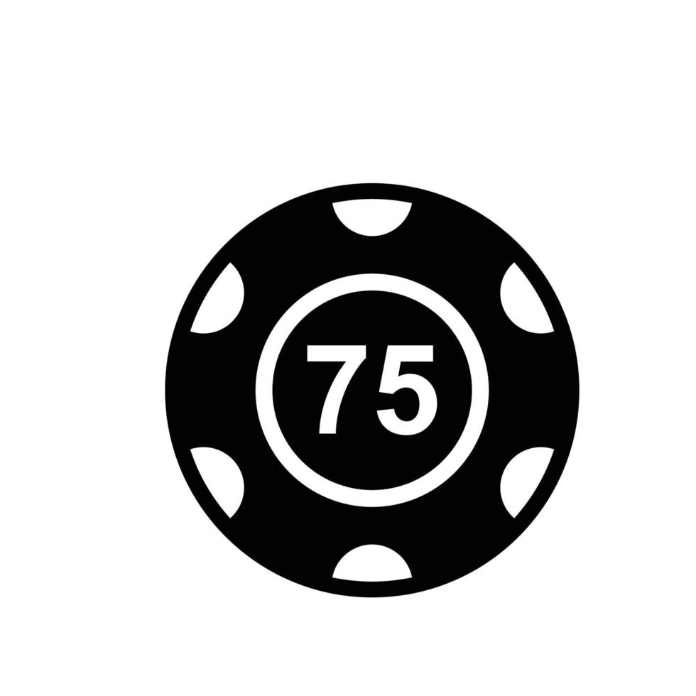 modèle de conception de vecteur d'icône de jeton de poker
