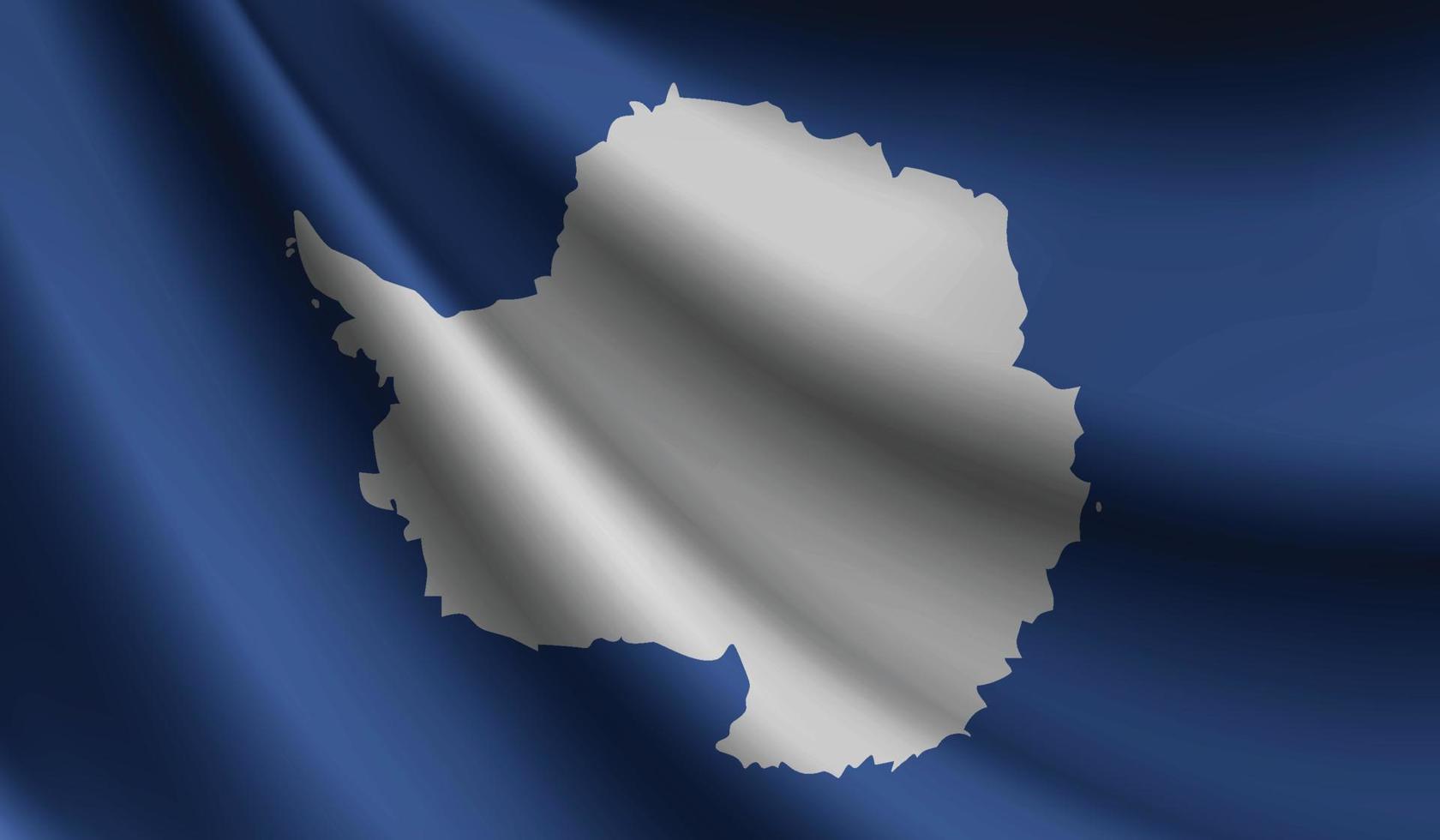 drapeau de l'antarctique agitant le fond pour la conception patriotique et nationale vecteur