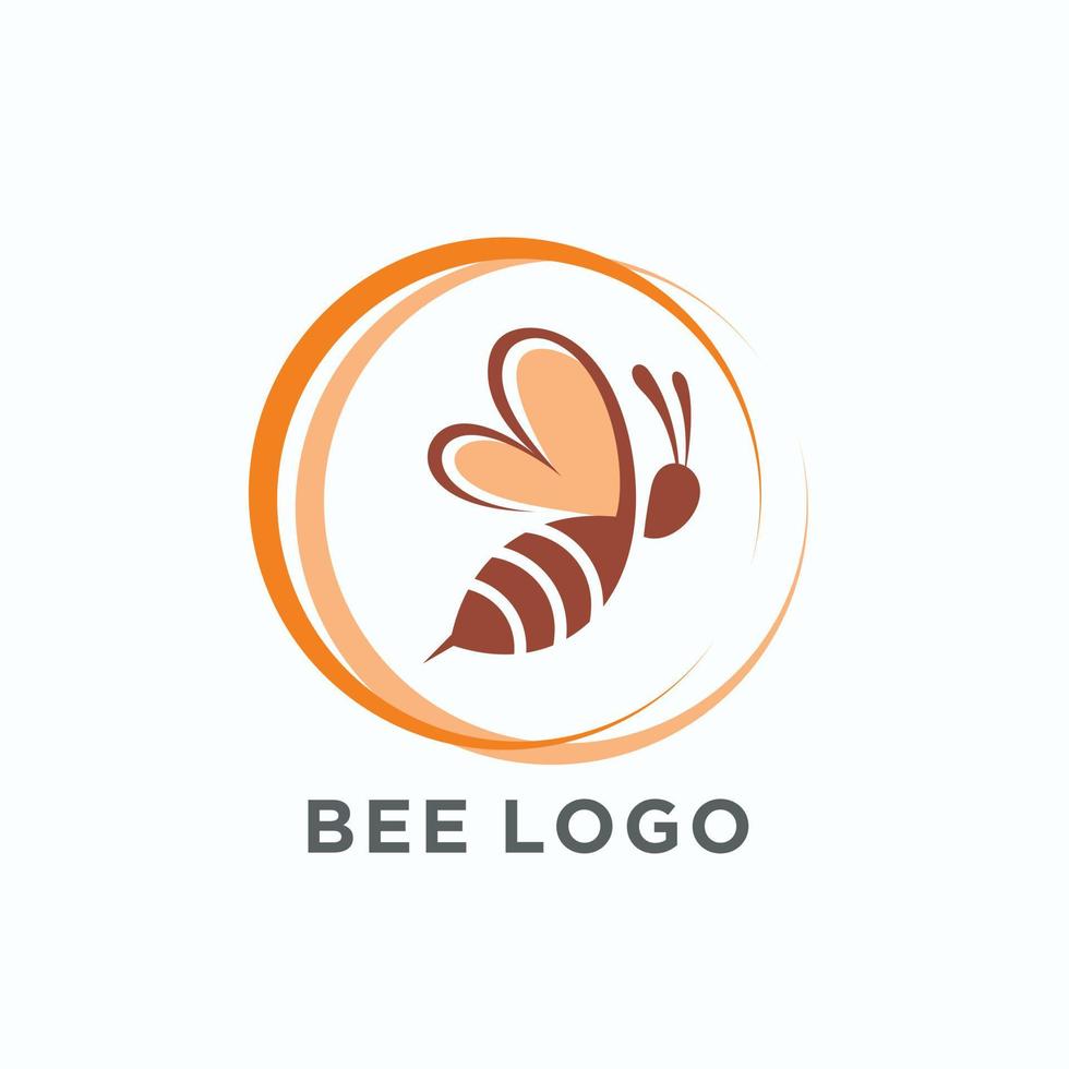 logo vectoriel d'abeille. modèle de conception d'abeille et illustration