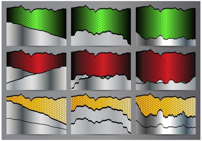 Ensemble de vecteurs en métal vecteur