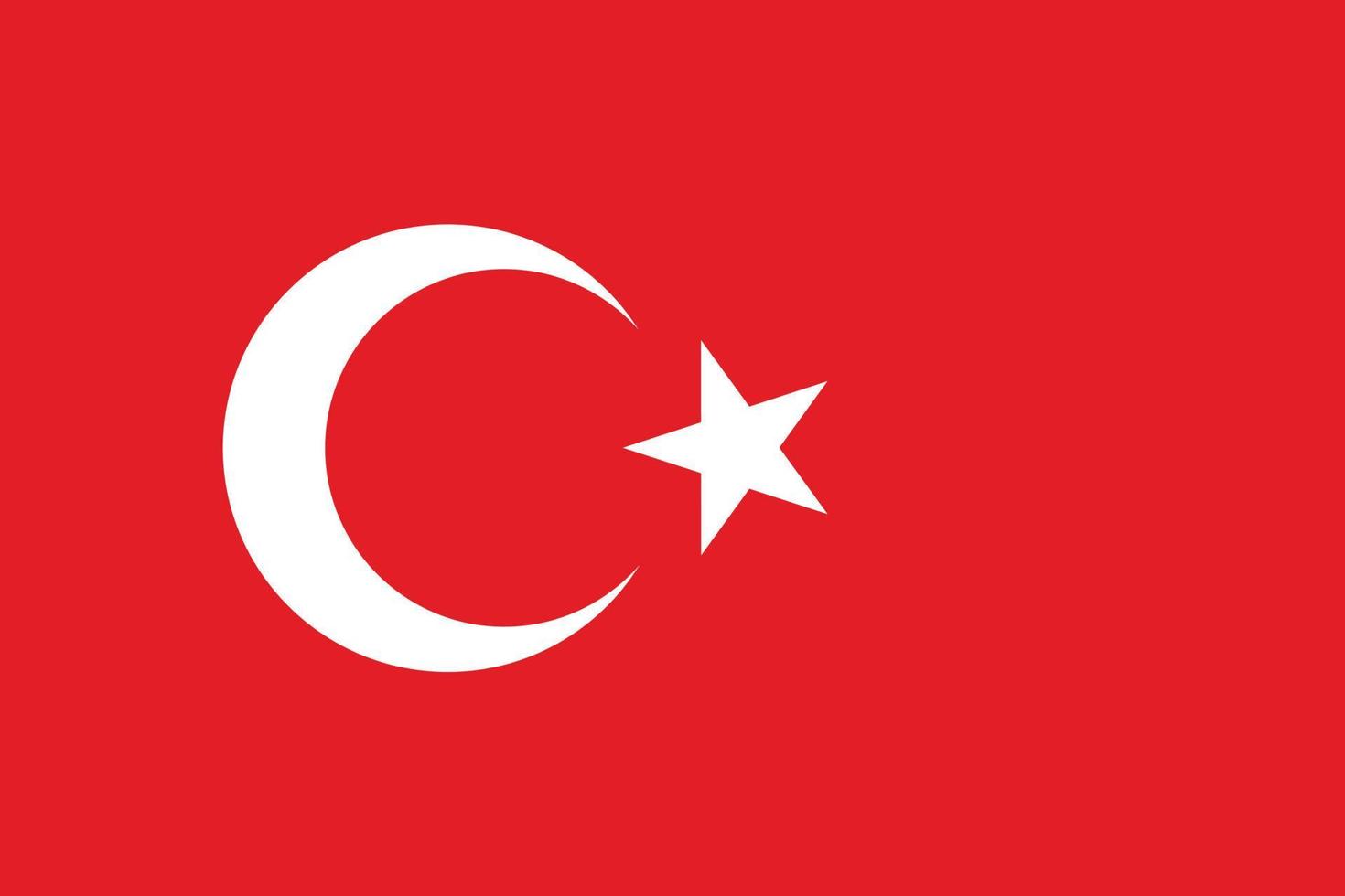 drapeau de la turquie illustration vectorielle aux couleurs officielles vecteur